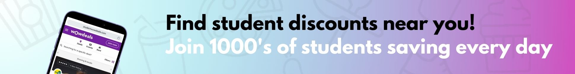 Join Student Wow Deals banner