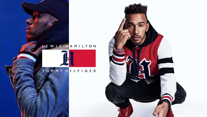 Lewis Hamilton wearing Tommy Hilfiger