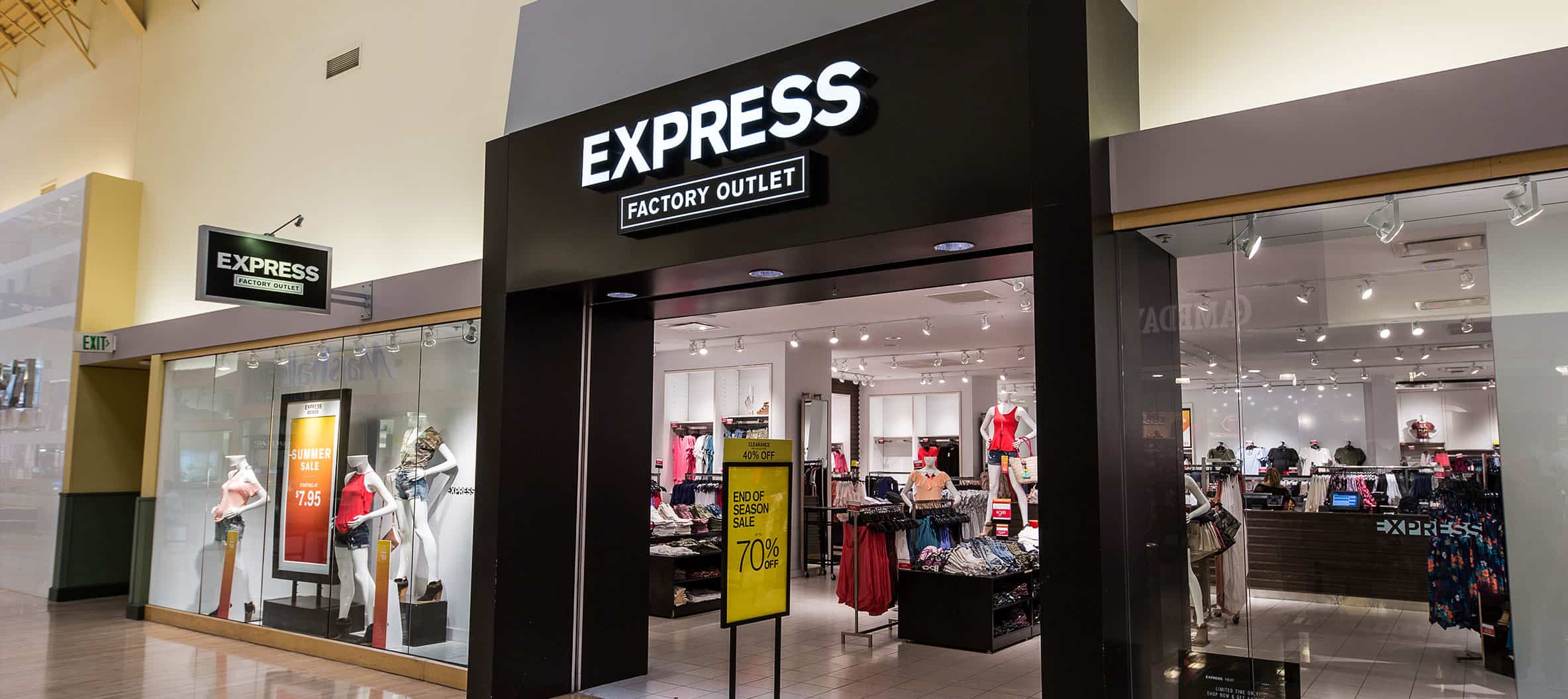 Express factory outlet short front