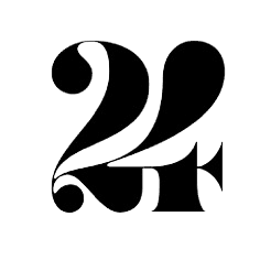 24 logo black png