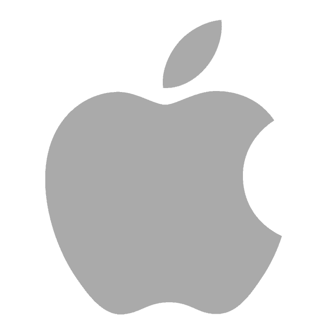 Apple logo grey png